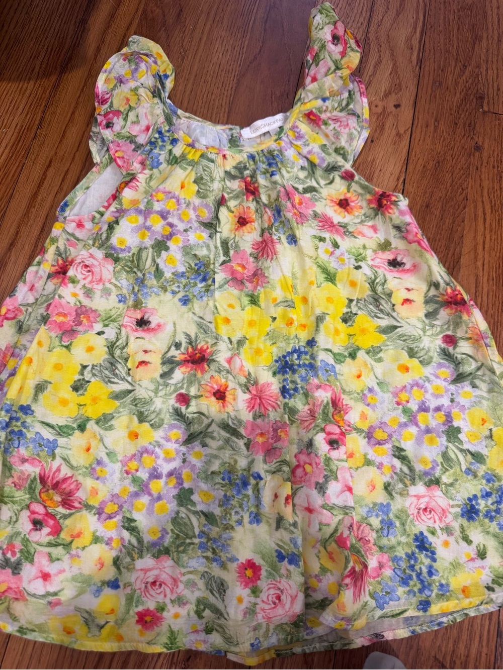 LoveShackFancy Yellow Floral with Pink & Blue Blooms